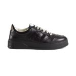 GUCCI MEN’S GG EMBOSSED SNEAKER BLACK LEATHER – GCC004