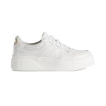 GUCCI MEN’S GG EMBOSSED SNEAKER WHITE LEATHER – GCC005