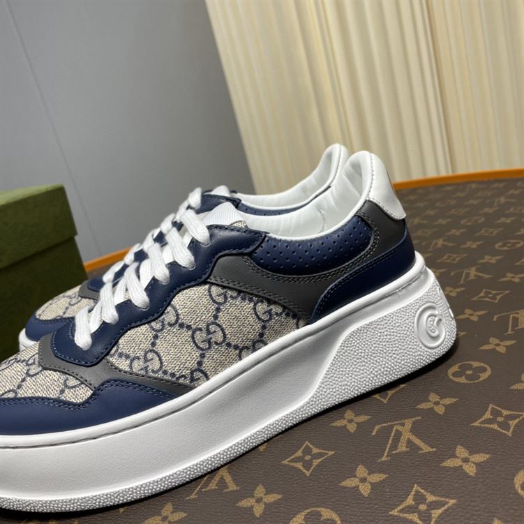 GUCCI MEN’S GG SNEAKERS BEIGE AND BLUE SUPREME – GCC003