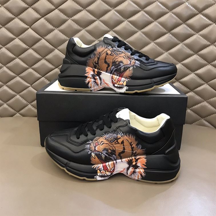 GUCCI RHYTON LEATHER SNEAKER WITH TIGER – GCC017
