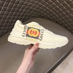 GUCCI RHYTON LOGO PRINT LOW TOP LEATHER TRAINERS – GCC009