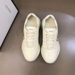 GUCCI RHYTON LOGO PRINT LOW TOP LEATHER TRAINERS – GCC009