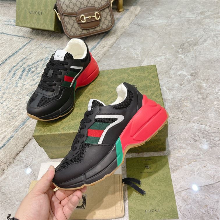 GUCCI RHYTON SNEAKER IN RED BLACK – GCC099