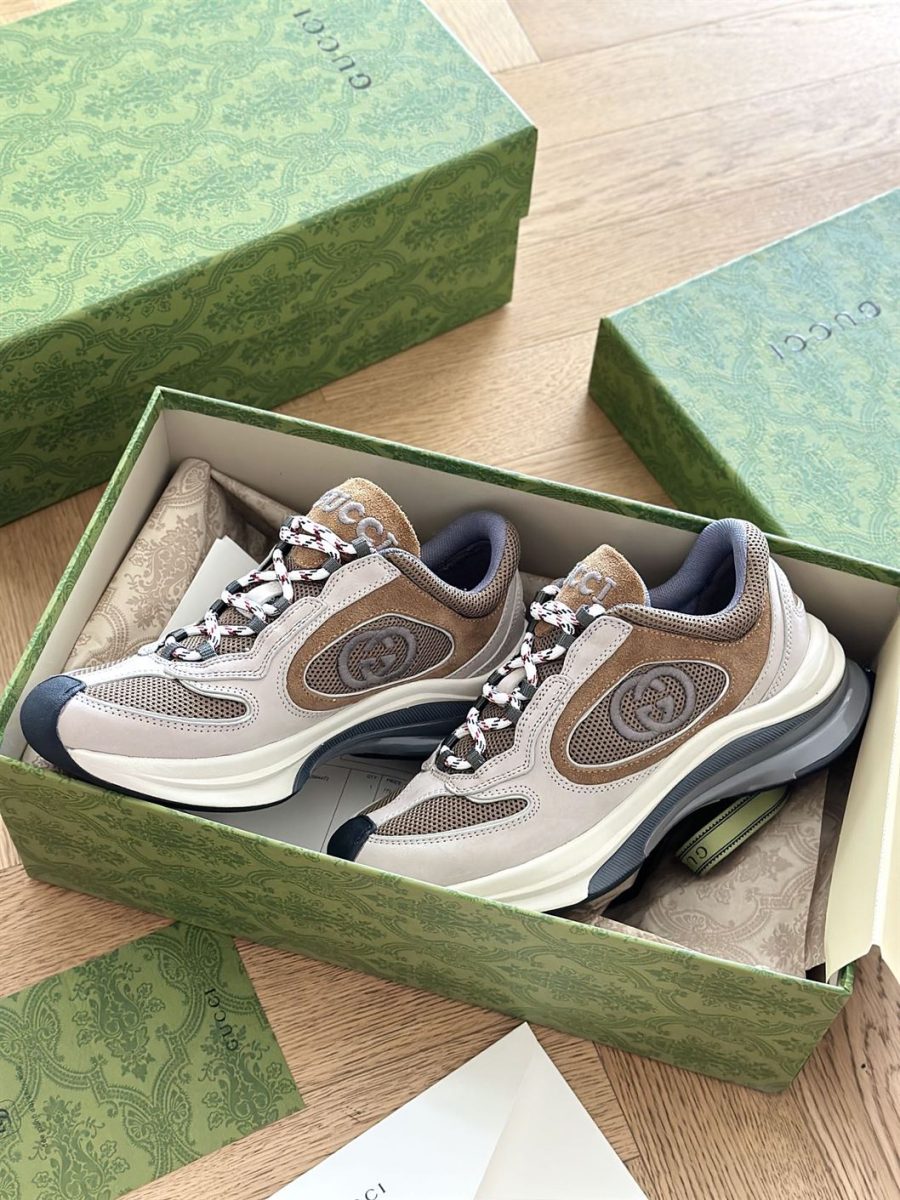 GUCCI RUN SNEAKER LIGHT GREY SUEDE – GCC115