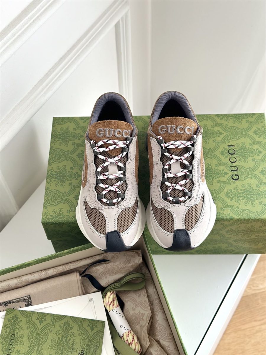 GUCCI RUN SNEAKER LIGHT GREY SUEDE – GCC115