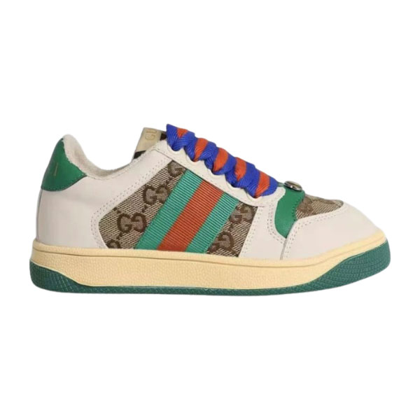 GUCCI SCREENER GG TRAINERS GREEN MONOGRAM – GCC143