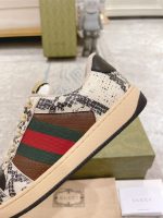 GUCCI SCREENER PYTHON-EMBOSSED LEATHER SNEAKER – GCC108