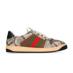 GUCCI SCREENER PYTHON-EMBOSSED LEATHER SNEAKER – GCC108