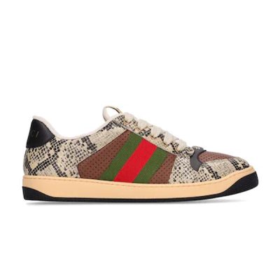 GUCCI SCREENER PYTHON-EMBOSSED LEATHER SNEAKER – GCC108