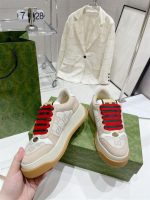 GUCCI SCREENER SNEAKERS IN GG LUREX AND NABUK – GCC123