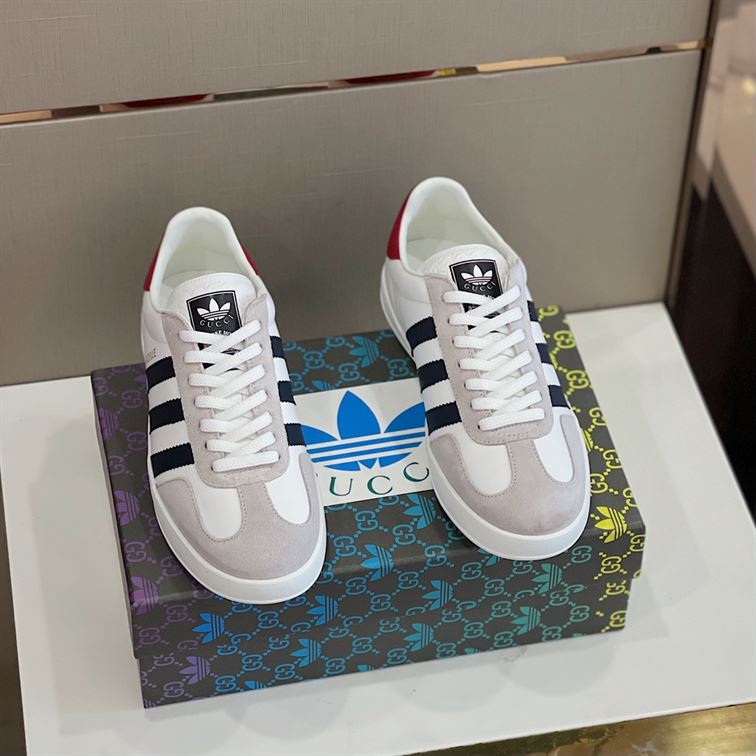 GUCCI X ADIDAS GAZELLE LOW-TOP SNEAKERS IN WHITE – GCC030