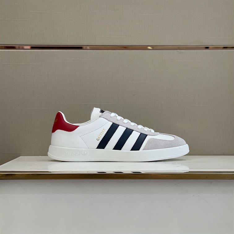 GUCCI X ADIDAS GAZELLE LOW-TOP SNEAKERS IN WHITE – GCC030