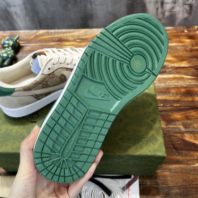 GUCCI X AIR JORDAN 1 LOW WHITE BROWN GREEN – GCC050