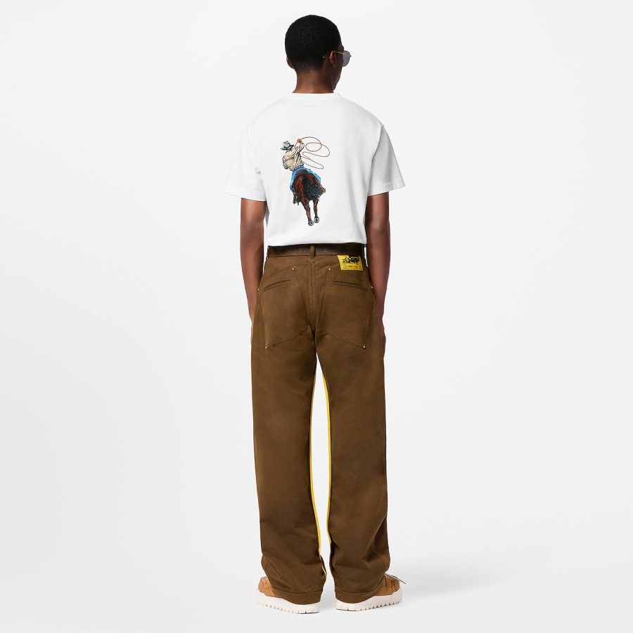 LV EMBELLISHED GRAPHIC COTTON T-SHIRT-1