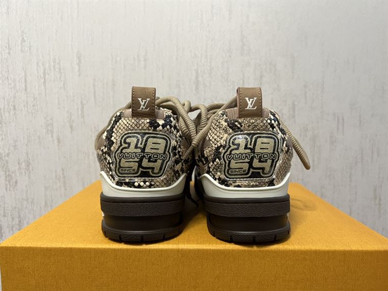 LOUIS VUITTON LV SKATE SNEAKER IN BROWN SNAKESKIN – LVS148