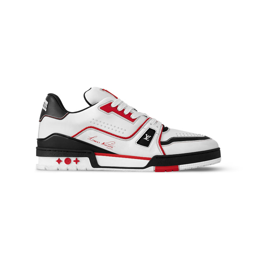 Louis Vuitton Trainer White Red Low Sneaker – LVS205