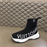 LOUIS VUITTON RUN 55 SNEAKER BOOT IN BLACK – LVS086