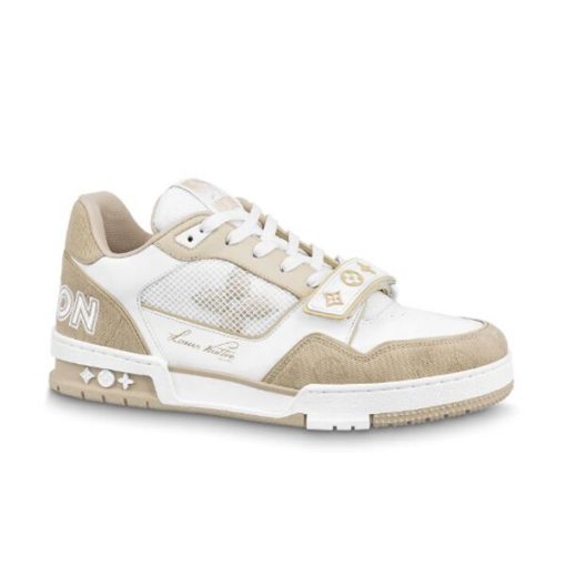 LOUIS VUITTON TRAINER BEIGE WHITE – LVS014