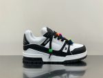 LOUIS VUITTON TRAINER MAXI LOW-TOP SNEAKERS IN WHITE AND BLACK – LVS116