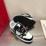 LOUIS VUITTON TRAINER MAXI LOW-TOP SNEAKERS IN WHITE AND BLACK – LVS116
