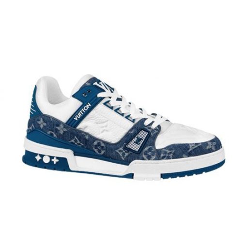 LOUIS VUITTON TRAINER MONOGRAM DENIM WHITE BLUE – LVS006