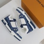 LOUIS VUITTON TRAINER MONOGRAM DENIM WHITE BLUE – LVS006