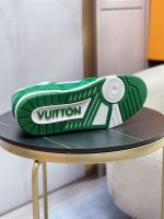 LOUIS VUITTON TRAINER MONOGRAM DENIM WHITE GREEN – LVS001