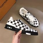 LOUIS VUITTON TRAINER SNEAKER BLACK WHITE DAMIER – LVS046