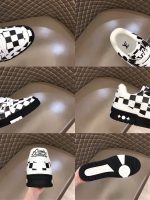 LOUIS VUITTON TRAINER SNEAKER BLACK WHITE DAMIER – LVS046
