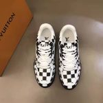 LOUIS VUITTON TRAINER SNEAKER BLACK WHITE DAMIER – LVS046