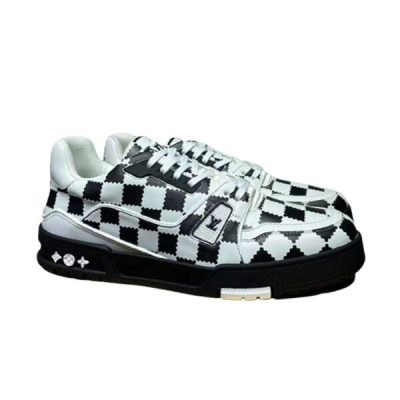 LOUIS VUITTON TRAINER SNEAKER BLACK WHITE DAMIER – LVS046