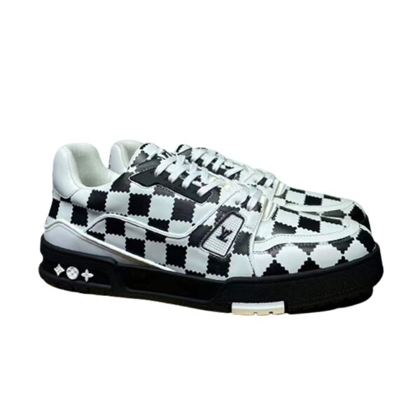 LOUIS VUITTON TRAINER SNEAKER BLACK WHITE DAMIER – LVS046