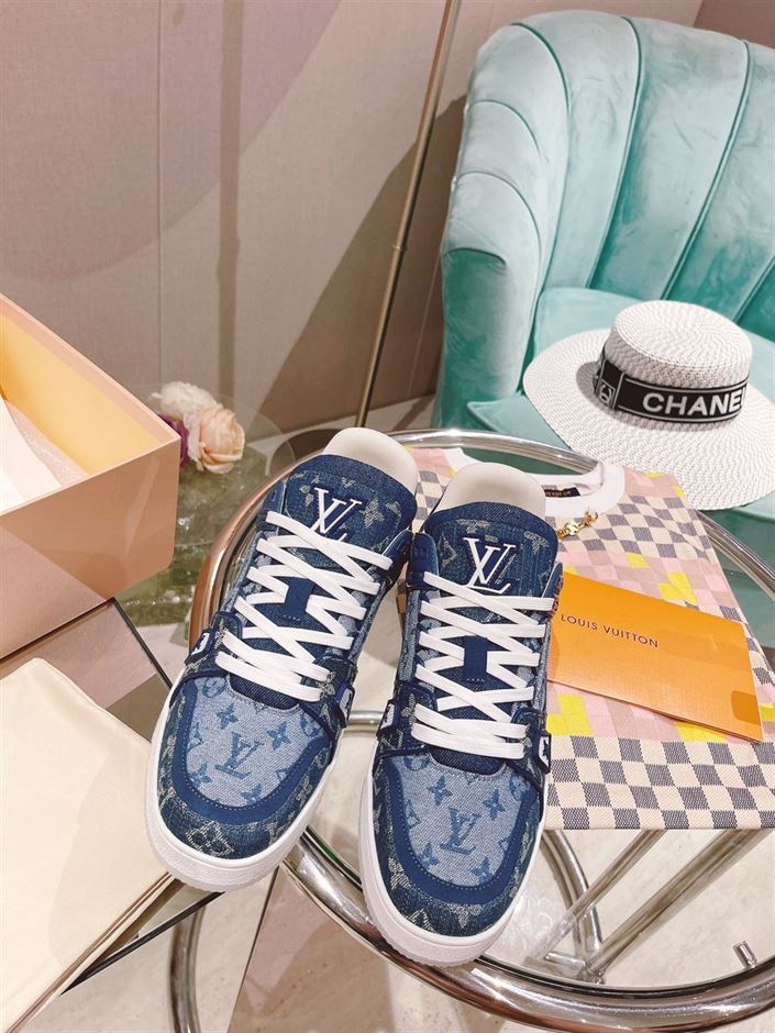 LOUIS VUITTON TRAINER SNEAKER DENIM MONOGRAM – LVS129