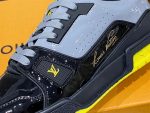 LOUIS VUITTON TRAINER SNEAKERS IN BLACK PATENT CANVAS – LVS004