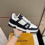 LOUIS VUITTON TRAINER WHITE BLACK WHITE – LVS018