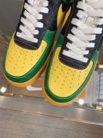 LOUIS VUITTON X NIKE AIR FORCE 1 LOW-TOP SNEAKERS IN YELLOW AND GREEN – LVS108
