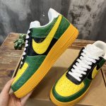 LOUIS VUITTON X NIKE AIR FORCE 1 LOW-TOP SNEAKERS IN YELLOW AND GREEN – LVS119