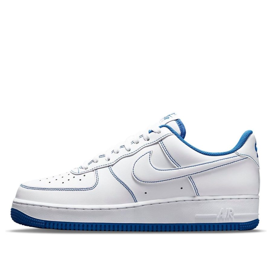 Nike Air Force 1 ’07 ‘Contrast Stitch – White Game Royal’