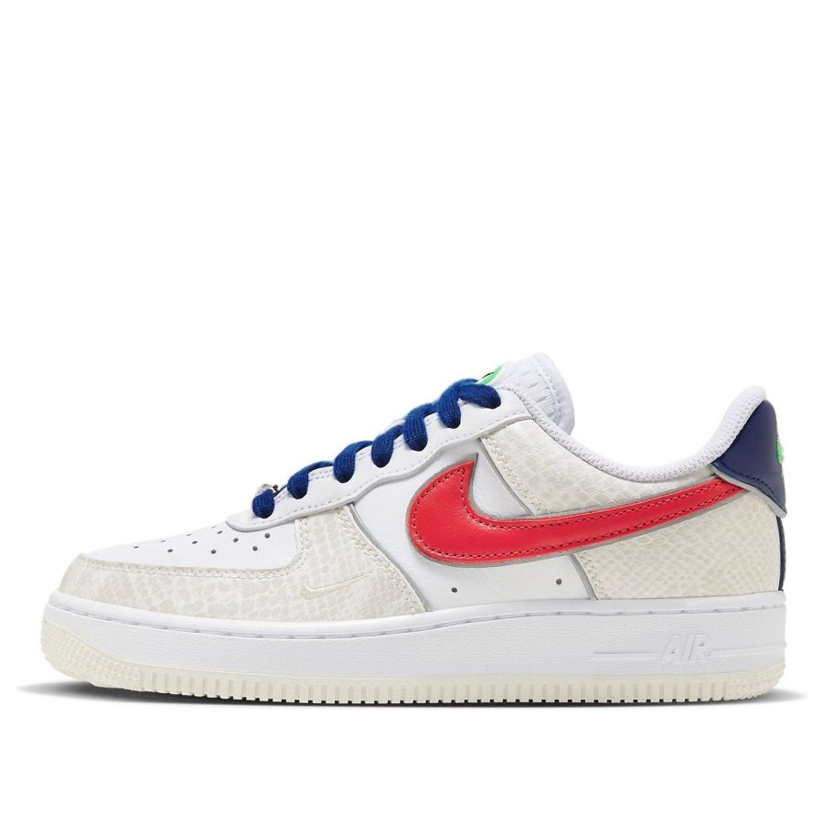 Nike Air Force 1 ’07 LX ‘Just Do It – White University Red Snakeskin’