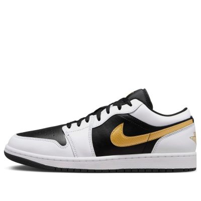 Air Jordan 1 Low ‘White Black Metallic Gold Swoosh’