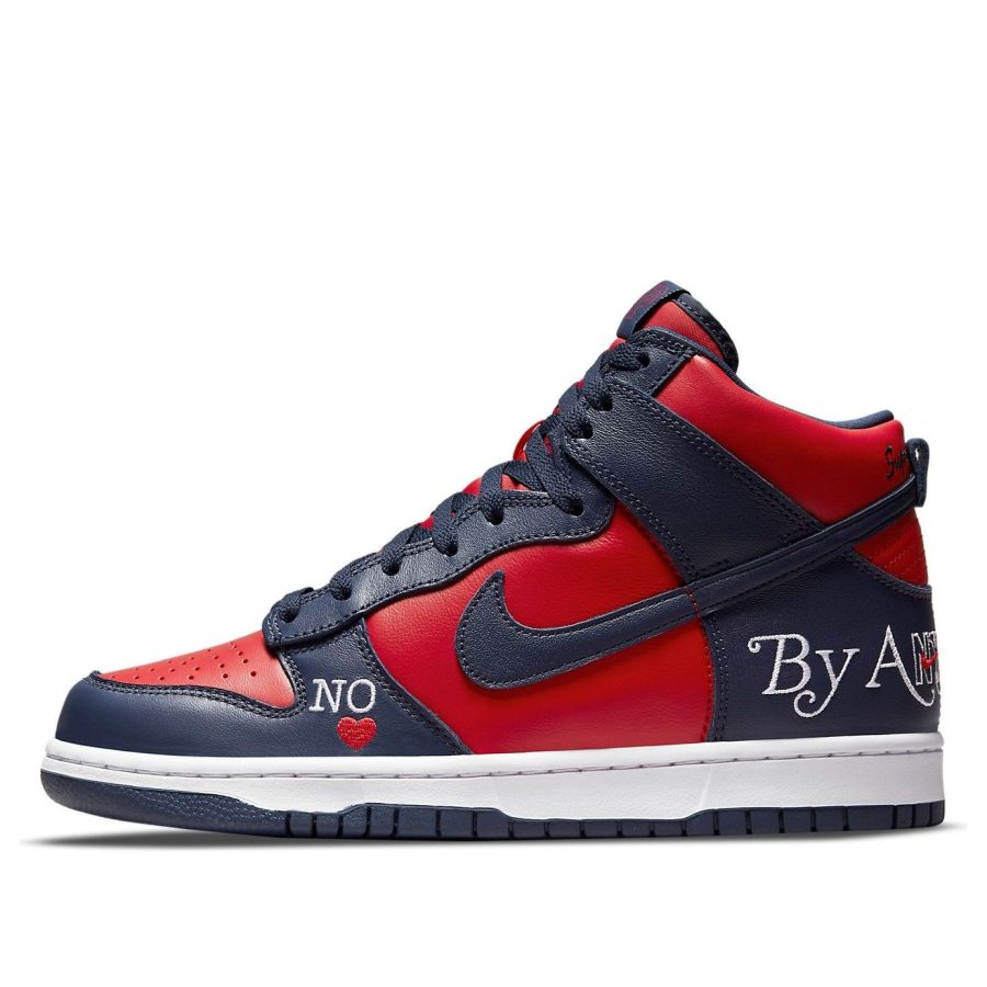 Nike x Supreme SB Dunk High ‘By Any Means – Red Navy’