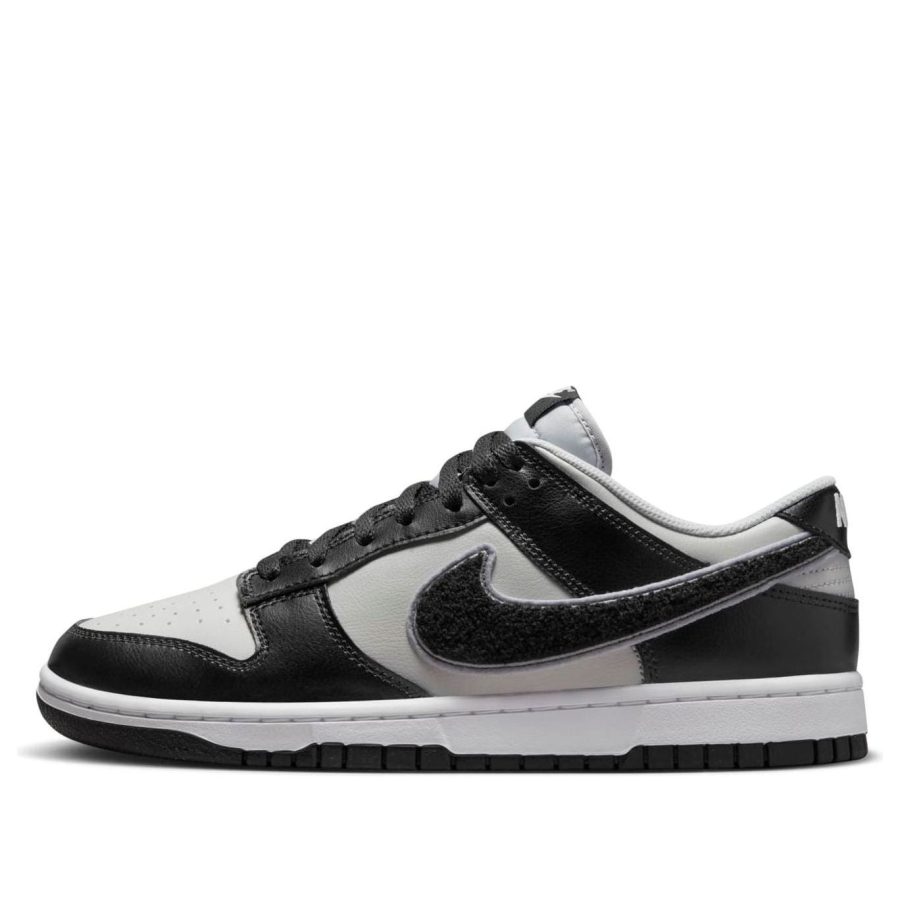 Nike Dunk Low ‘Chenille Swoosh – Black Grey Fog’