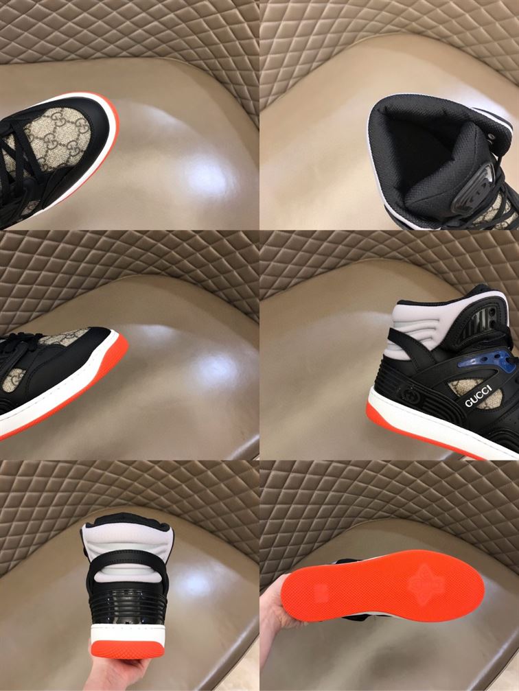 MEN’S GUCCI BASKET SNEAKER IN BLACK DEMETRA – GCC002