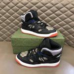 MEN’S GUCCI BASKET SNEAKER IN BLACK DEMETRA – GCC002