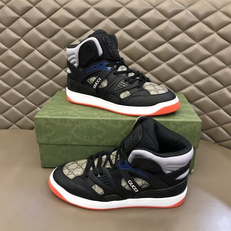 MEN’S GUCCI BASKET SNEAKER IN BLACK DEMETRA – GCC002