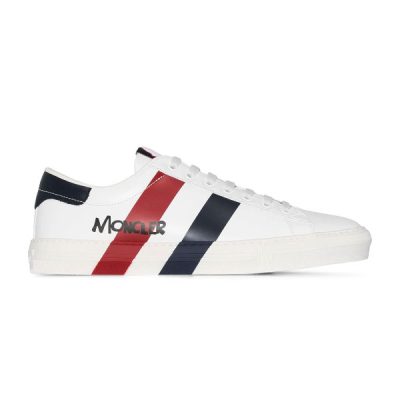 MONCLER MONTPELLIER STRIPED LOGO-PRINT SNEAKERS – MCS005