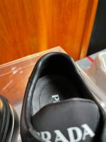 PRADA MACRO RE-NYLON AND BRUSHED LEATHER SNEAKERS – PRS055