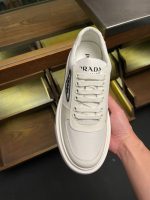 PRADA MACRO RE-NYLON AND BRUSHED LEATHER SNEAKERS – PRS056