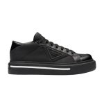 PRADA MACRO RE-NYLON AND BRUSHED LEATHER SNEAKERS – PRS058