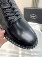 PRADA MONOLITH BRUSHED LEATHER DERBY SHOES – PRS038